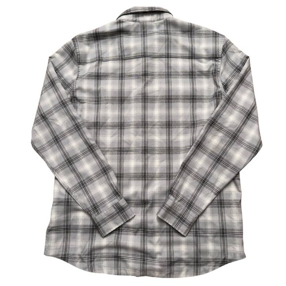 Oakley Shirt Mens Size XL Hydrolix Niseko Tech Flannel Snap Button Plaid Gray - Picture 2 of 7
